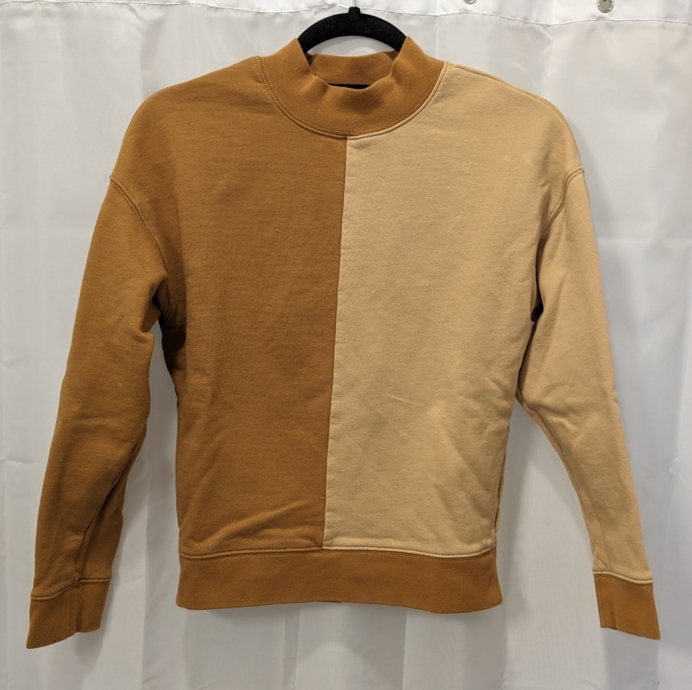 Madewell Dual Tone Cotton Sweatshirt | XS